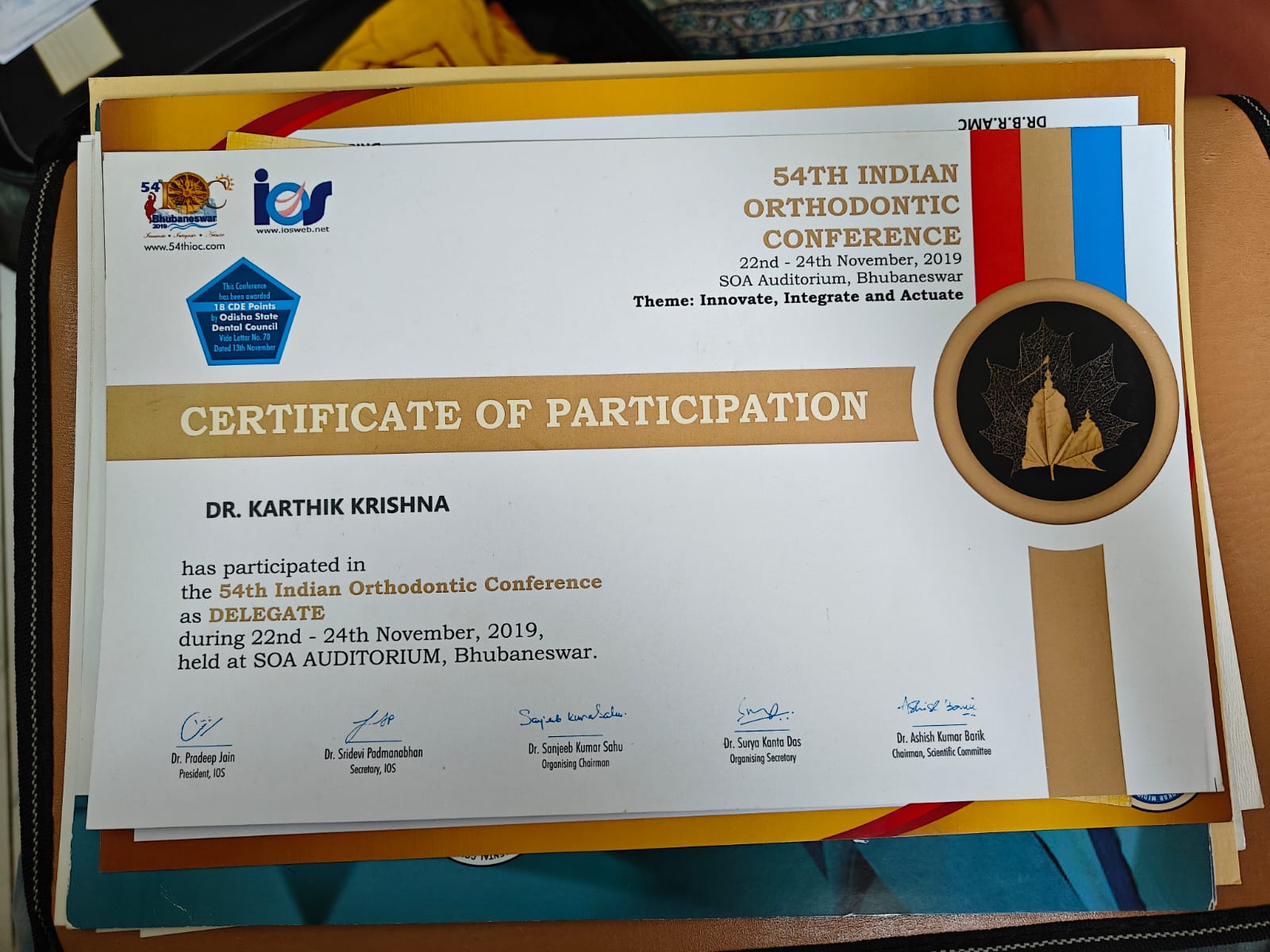 54th Indian Orthodontic Conference — Bhubaneswar