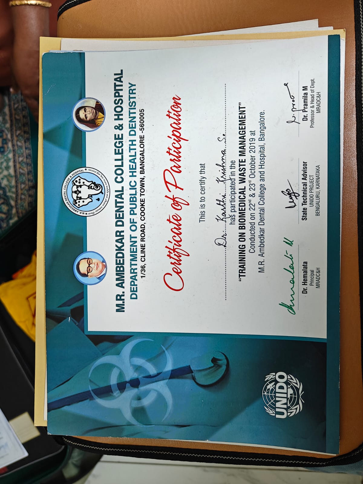 UNIDO Biomedical Waste Management Training