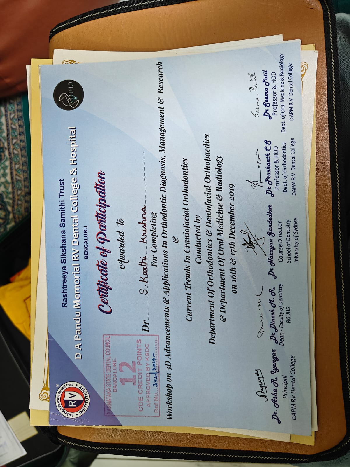 Craniofacial Orthodontics Workshop — DA Pandu Dental College