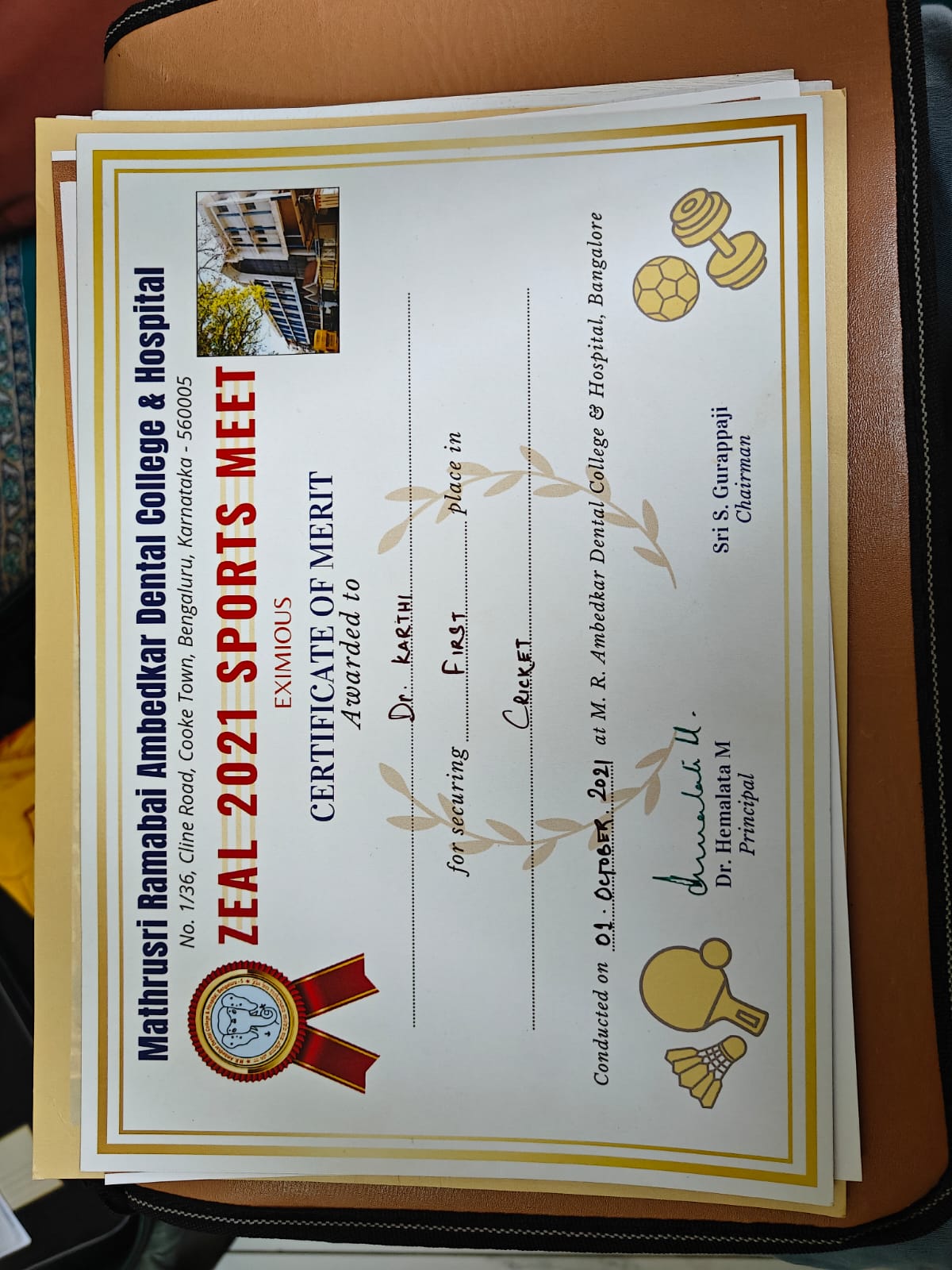 Zeal 2021 Sports Meet — Table Tennis Merit
